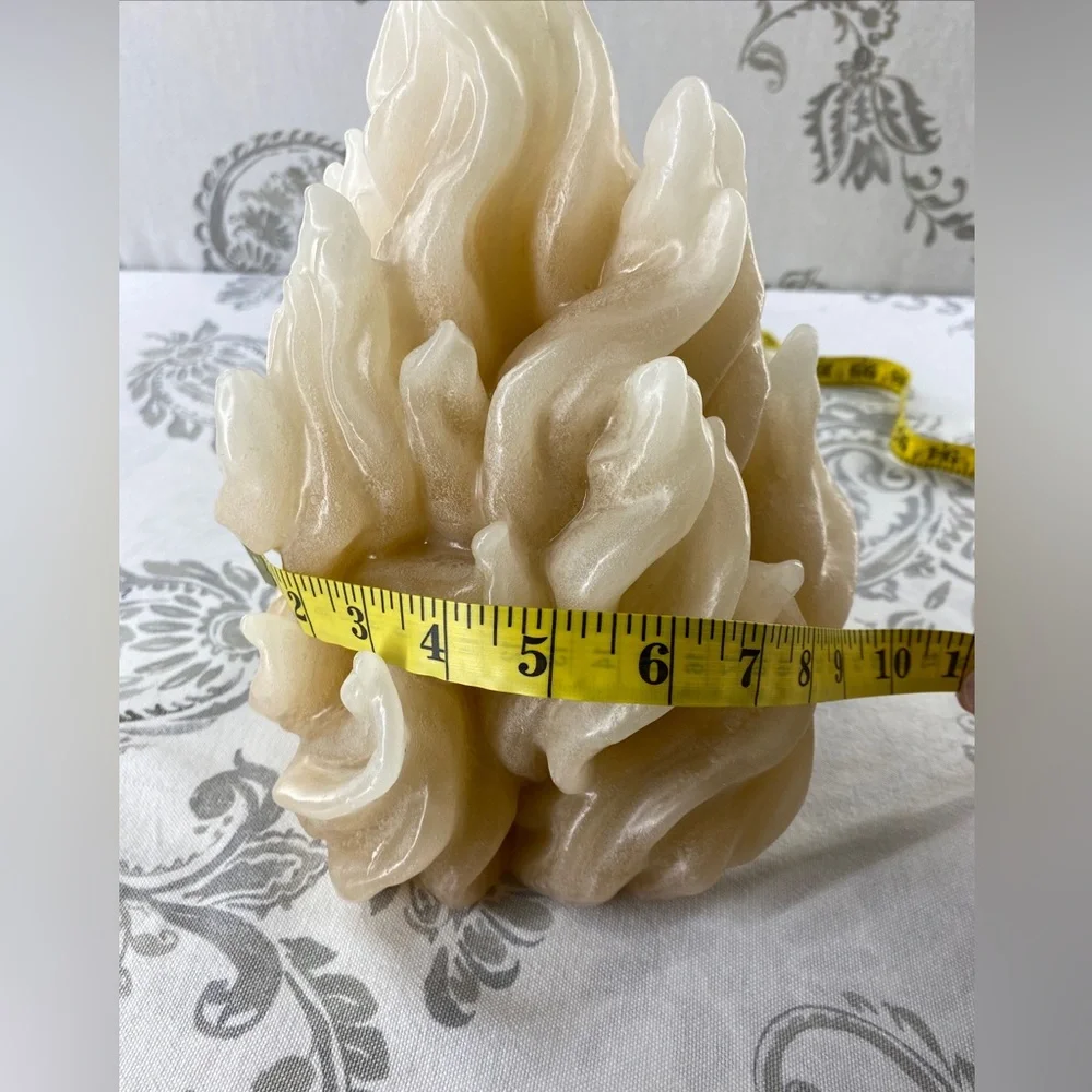 Vintage M.A.C.(Mar Co) sculptured candle Flame Shaped California Artisan‎